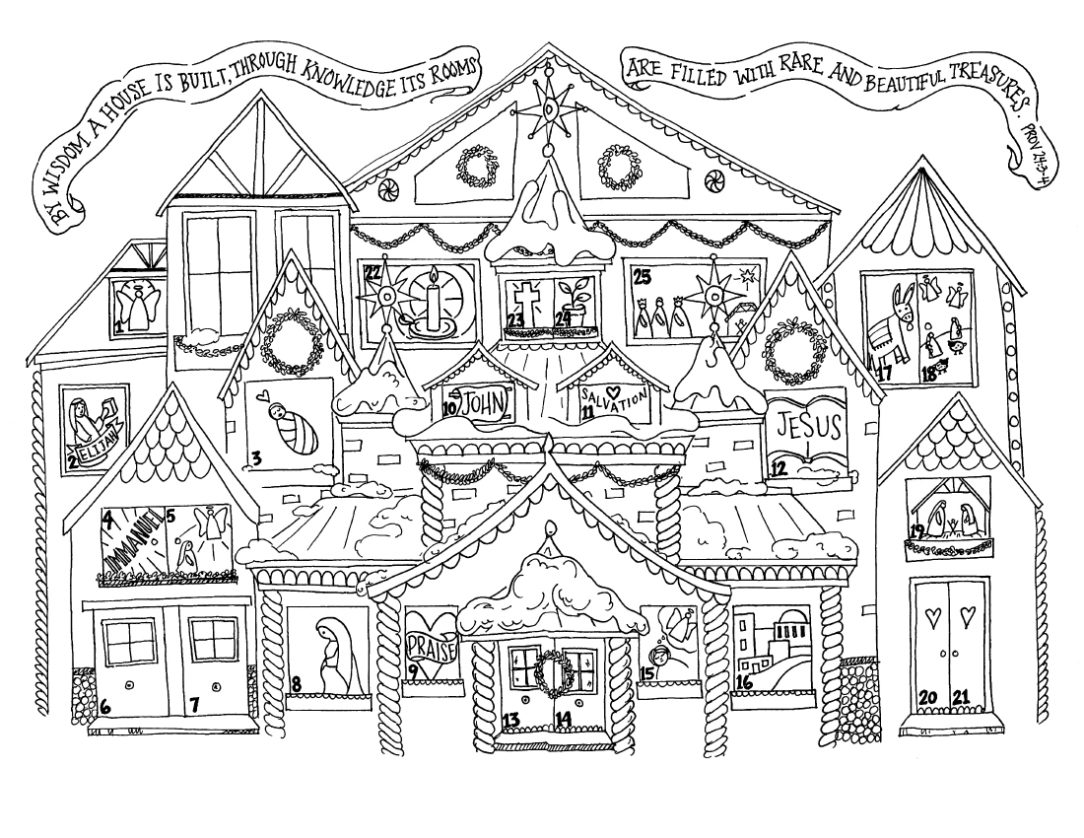 Children's Advent House Printable   Help Club for Moms