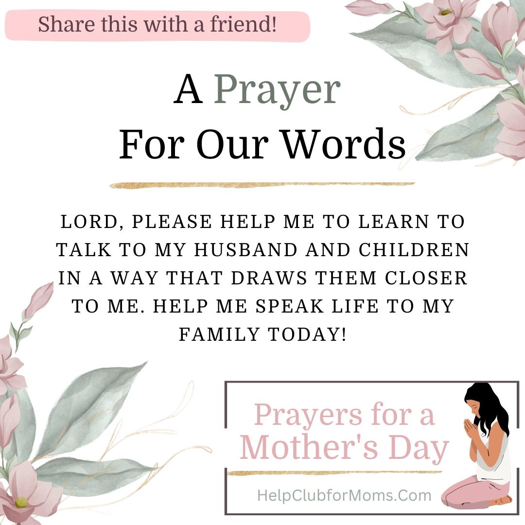 Prayers for a Mother’s Day – Template